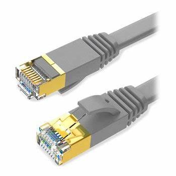 Gray 3 Ft Cat 7 Ethernet Patch Cable SFTP Shield Type High Performance