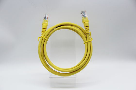 Yellow Cat5E Ethernet Patch Cable UTP 24AWG CCA High Speed Transmission Cable