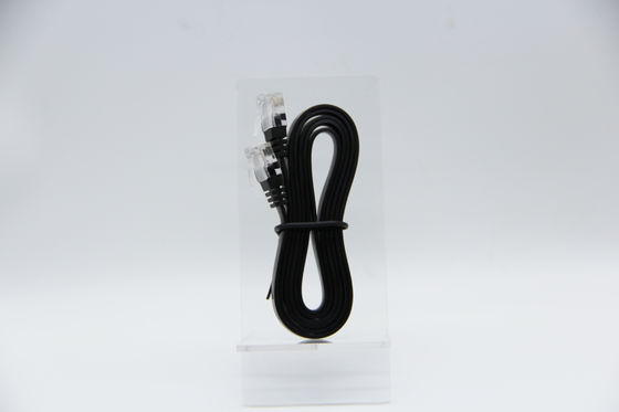 Flat Black Bare Copper Cat.5E Ethernet Cable 30AWG 1M 1000Mbps For Laptop Office Home Networking