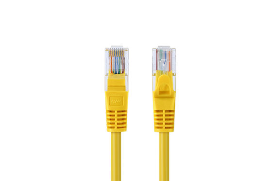 EJE Brand Ethernet Patch Cable Cost-Effective Yellow CCA Cat5E  for Surveillance or Gigabit networking