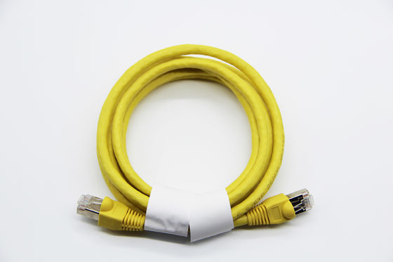 High Speed Cat 6 Ethernet Patch Cable 250MHz Bandwidth RJ45 Connector PVC Jacket Yellow Shielding