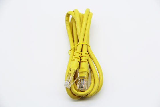 Cat 6 Ethernet Patch Cable 1Gbps Data Transfer Yellow/Red/Black PVC Jacket 15m Length