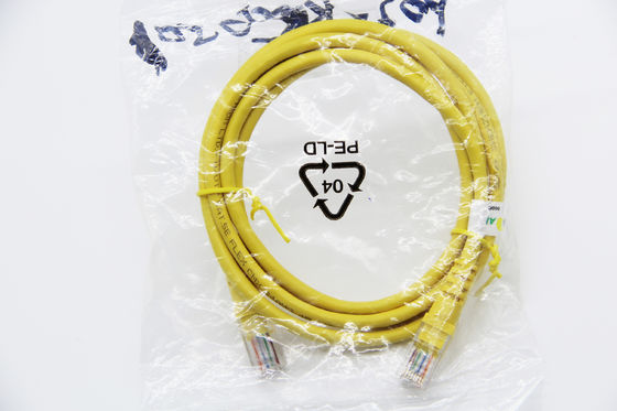 1Gbps Cat6 Networking Cable Yellow 250MHz Ethernet Patch Cable RJ45 PVC Jacket