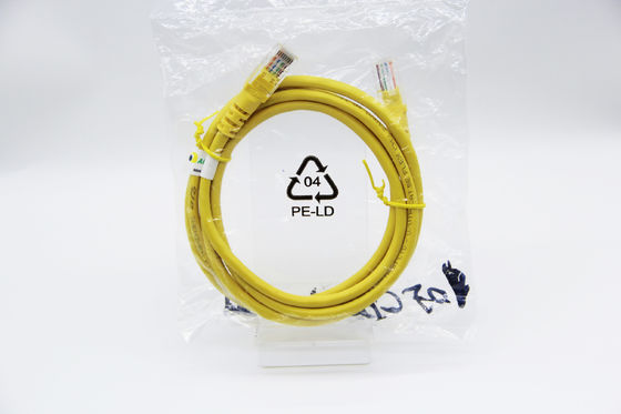1Gbps Cat6 Networking Cable Yellow 250MHz Ethernet Patch Cable RJ45 PVC Jacket