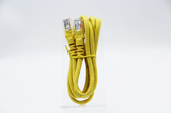 Customized Cat5E Ethernet Patch Cable CCS Conductor 24 AWG Wire Gauge Gold Plated Connectors Bulk Packaging