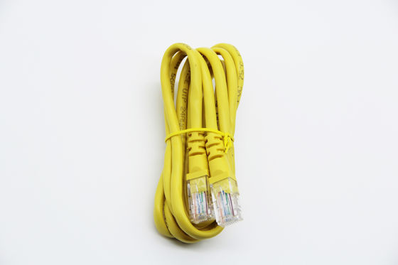 Customized Cat5E Ethernet Patch Cable CCS Conductor 24 AWG Wire Gauge Gold Plated Connectors Bulk Packaging