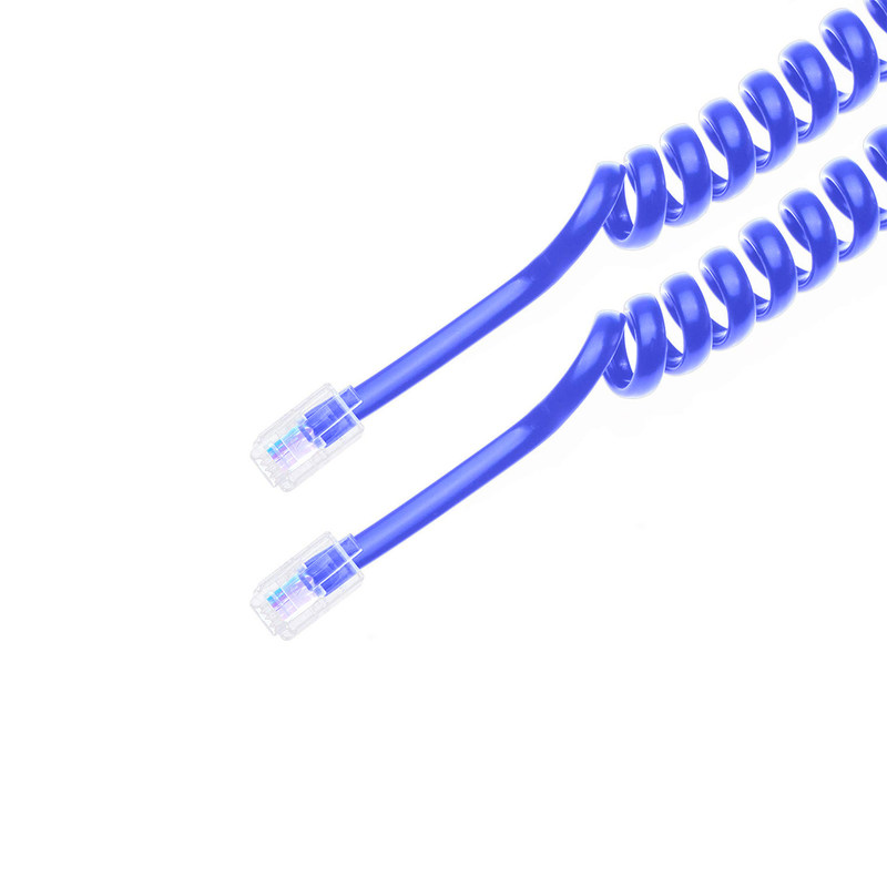 Copper Conductor 30V Landline Phone Wire RJ11 Connector Handset Phone Cable